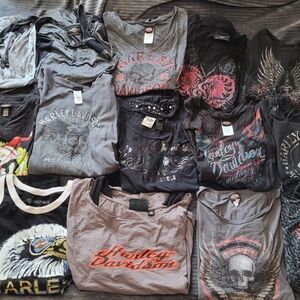 Harley-Davidson Graphic T-Shirts Collection Womens Size 2X, 15 Shirts
